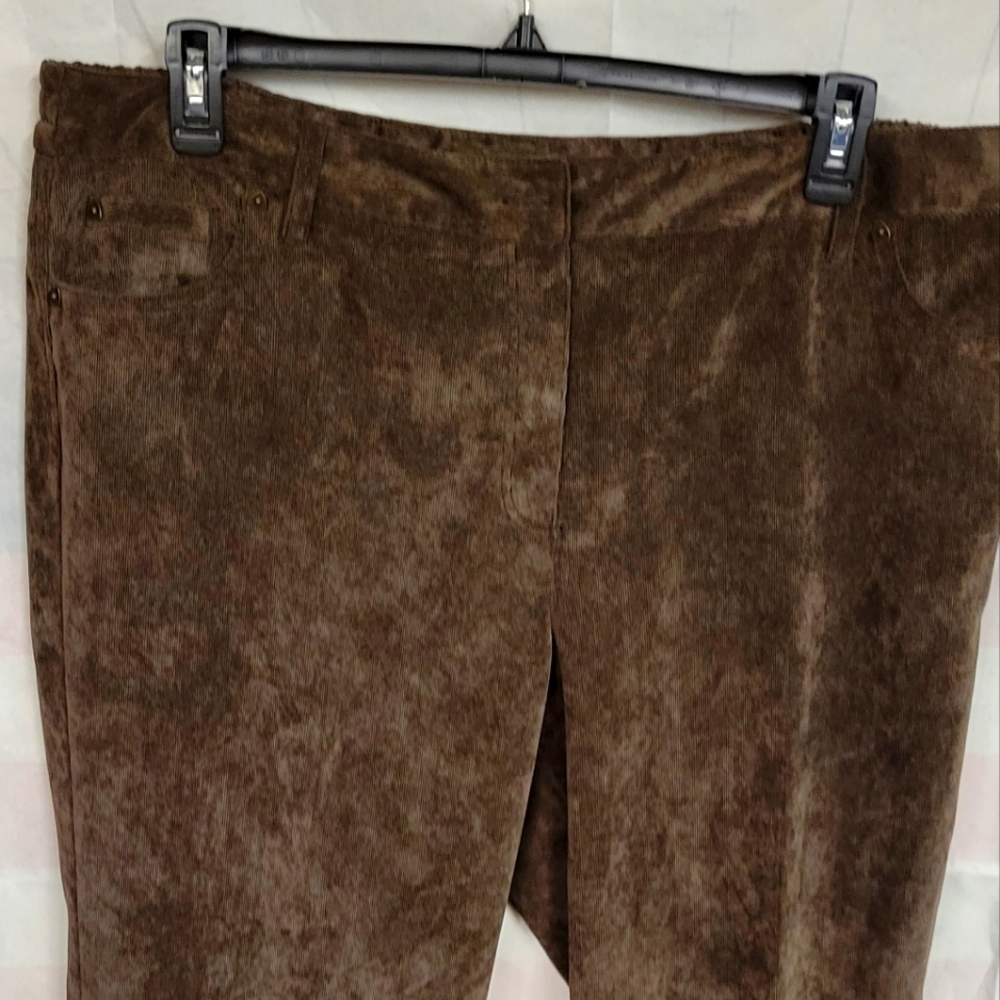 Larry Levine Corduroy Brown Trousers 18W